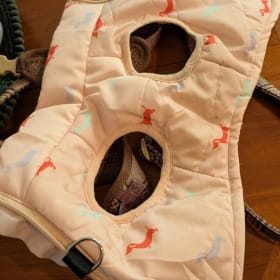 Small pink dog coat item