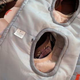 Small pink dog coat item