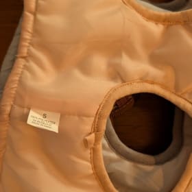Small blue dog coat item