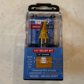 Microjig - MATCHFIT 1/4" Relief Router Bit (#MB-050-025ST) item