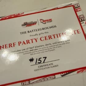 Battlegrounds Nerf Party Certificate item