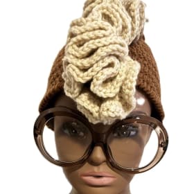Crochet Mohawk/Crown ribbon beanie item
