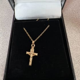 14K Crucifix Cross Pendant item
