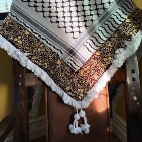 Large Heritage Stitched - Golden & Burgundy item