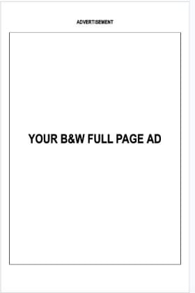 Full Page Ad (Black & White) item