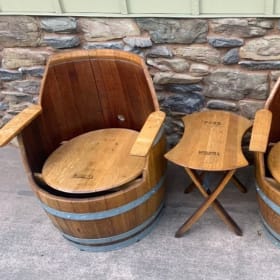Handcrafted Wine Barrel Bistro Set item