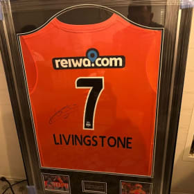 Framed, Signed Liam Livingstone Perth Scorchers Shirt item