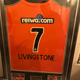 Framed, Signed Liam Livingstone Perth Scorchers Shirt item