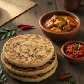 Pol Roti with Fish item