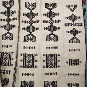 Fulani strip woven wool Khasa blanket item
