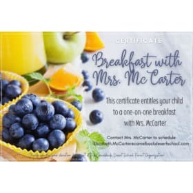 CDS Experience - Breakfast with Mrs. McCarter! item