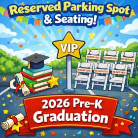 Reserved Parking + Seating for up to 6 -- 2026 Pre-K Grad item