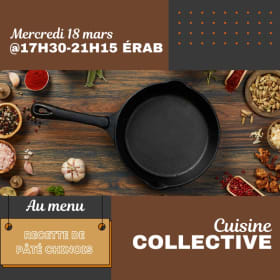 Cuisine collective - 18 mars @17h30-21h15 ÉRAB item
