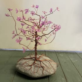 Handmade Copper Wire Tree Sculpture item