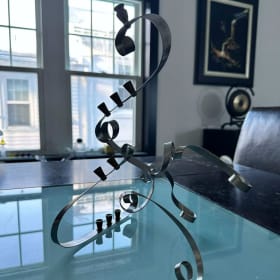 Modern Menorah Sculpture item