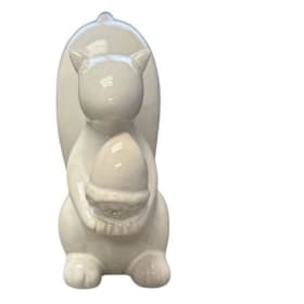 White Ceramic Squirrel Decor item