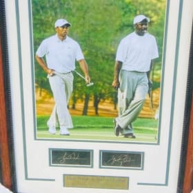 Aitographed Tiger Woods and Michael Jordan item