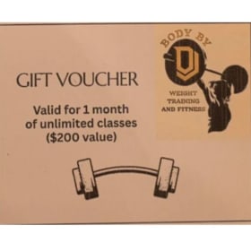 "Body by DJ Studios" Gym Gift Voucher item