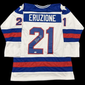 Mike Eruzione Autographed  USA Jersey Miracle 1980 Olympics item