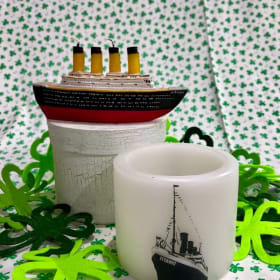 Titanic Candle & Holder – A Blast from Irish Nights Past! item
