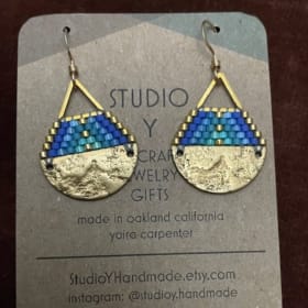 RETAIL-084| STUDIO Y GOLD/BRASS EARRINGS (VALUE: $88) item