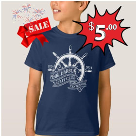 T-Shirt, YOUTH, Centennial Wheel, Navy, round neck item