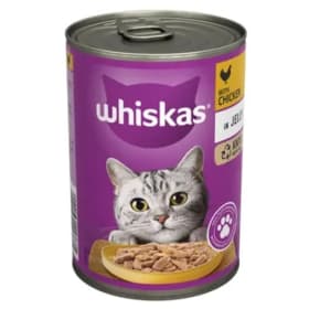 Whiskers Chicken in Jelly cat food (tinned). Pack of 24 item