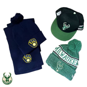 MKE Bucks & Brewers Hat Pack item