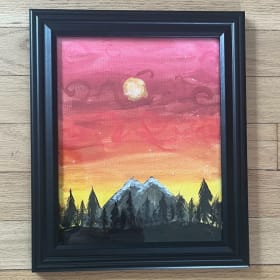 "Sunset Over the Mountain" item