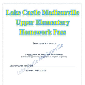 Upper Homework Pass item