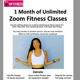 #2 One Month of Unlimited Zoom Fitness Classes (1 of 2) item