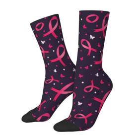 Chaussettes ruban rose - cancer du sein item