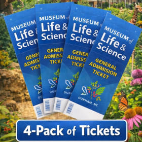 4 tickets to Durham Museum of Life and Science item