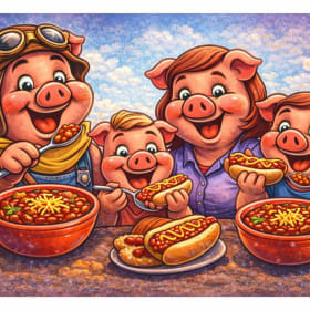 Bring the whole herd! 🐷✈️ item