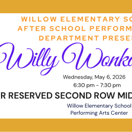 May 6th Willy Wonka Kids 4 Second Row Middle Seats item