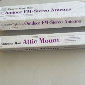 Attic Antenna Mount with two broadcast antennas item
