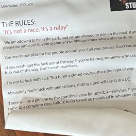 Rules Sign from the 2nd 1st Annual item