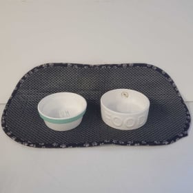 Ceramic Pet Bowl & Placemat Set item