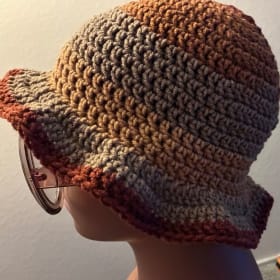 Brown Crochet brim hat item