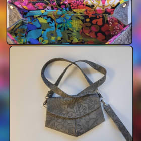 Sewciopath Embossed Floral Crossbody & Wristlet Purse item
