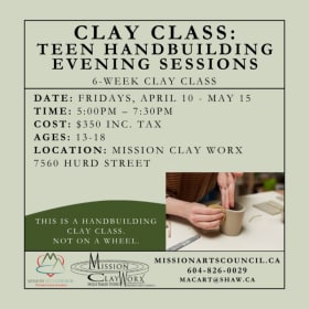 Teen Handbuilding - Evening Sessions - April 10 item