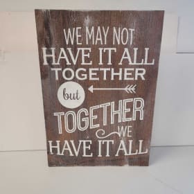 Rustic Wooden "Together" Family Wall Decor item