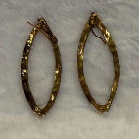 Brass ellipse earring (item 21) item