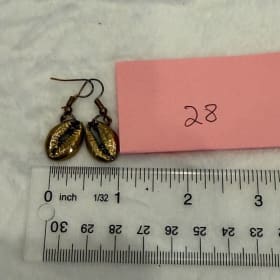 Cowrie shell brass earring (item 28) item