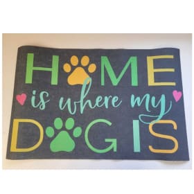 "Home Is Where My Dog Is" Decorative Pet Mat item