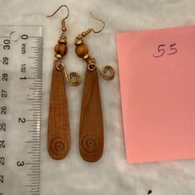 Wood and Brass earring (item 55) item