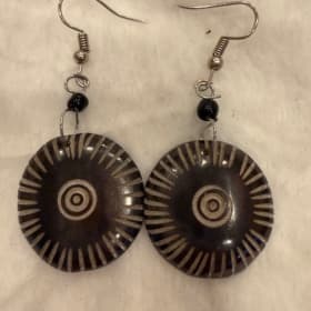 Bone carved earrings (item 56) item