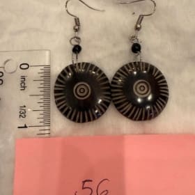 Bone carved earrings (item 56) item