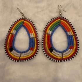 Beaded hoop earring Kenya, (item 60) item