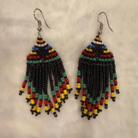 Black beaded earring (Kenya) item 64 item